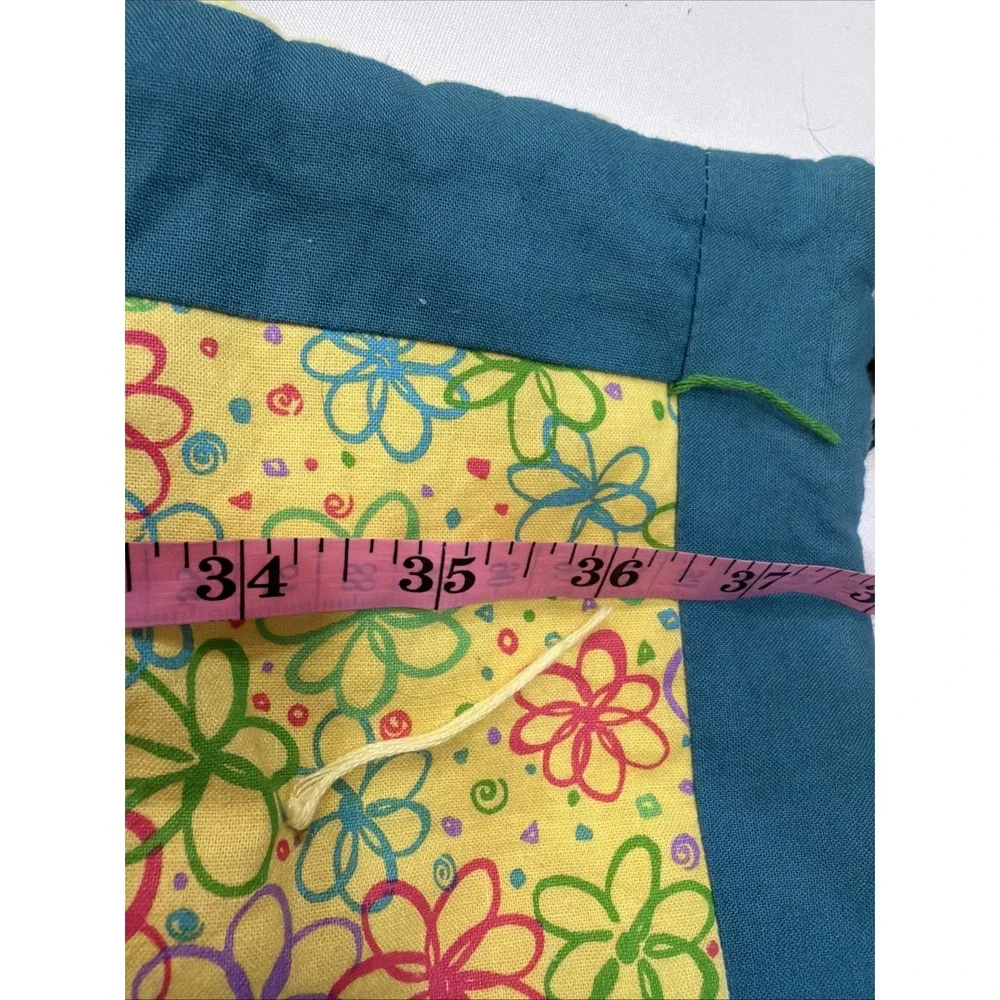 Handmade Lap Or Baby Blanket Quilt Beautiful Bright Colors